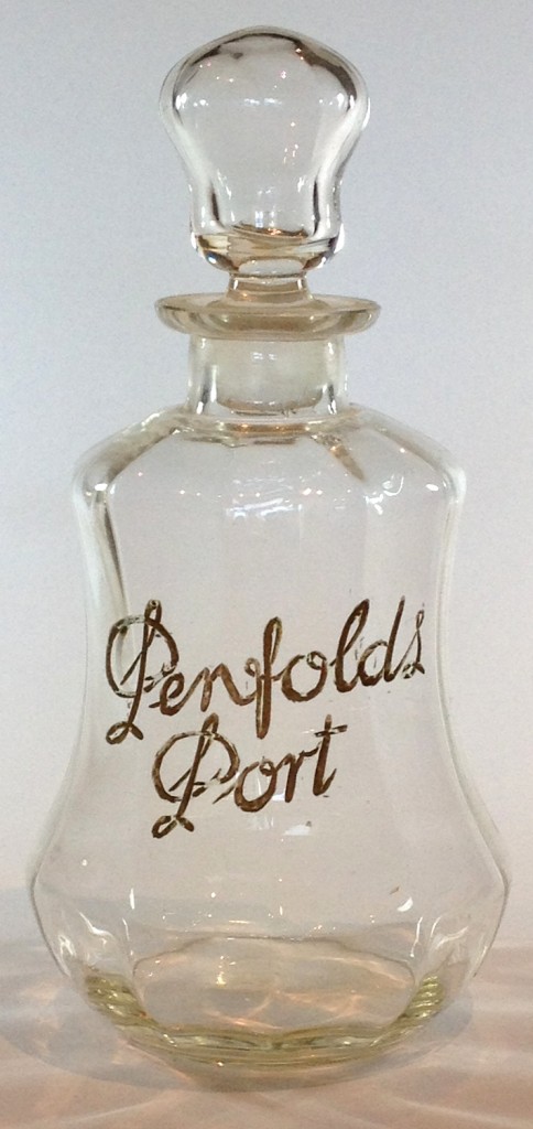 Penfolds Port Decanter. Engraved with gilt lettering. c1940s-1950s.